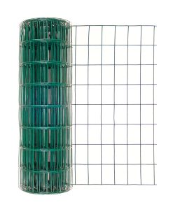 Garden Craft 24in H x 50ft L Green Vinyl Coated Steel Wire Fence with 2in x 3in Openings