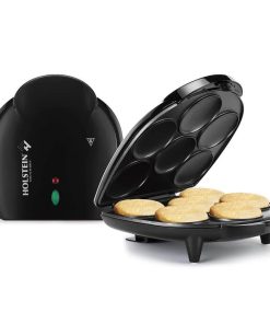 HOLSTEIN HOUSEWARES 9.62 in. Black Non-Stick Arepa Maker HU-09005B