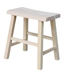 International Concepts Unfinished Solid Wood Backless 18 in. High Indoor Stool