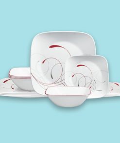 Corelle Splendor, Square, 12 Piece, Dinnerware Set