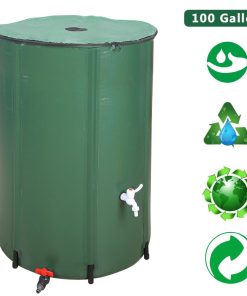 Ktaxon 100 Gallon Collapsible Rain Barrel, Portable Water Storage Tank