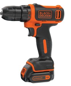 BLACK+DECKER 12V MAX Lithium-Ion Cordless 3/8 in. Drill with Battery 1.5Ah and Charger BDCDD12C